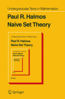 Naive Set Theory by P. R. Halmos